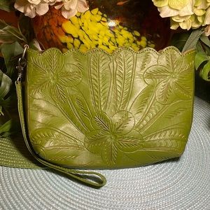 JL Saldivar Tooled Leather Clutch